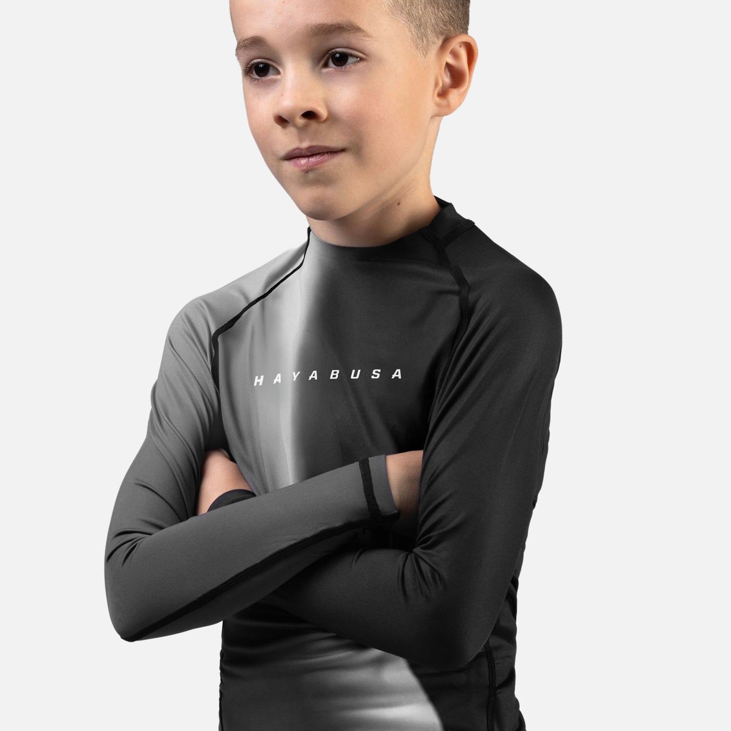 Hayabusa Rashguard Apex Nova Lange Mouwen Kinderen - Zwart