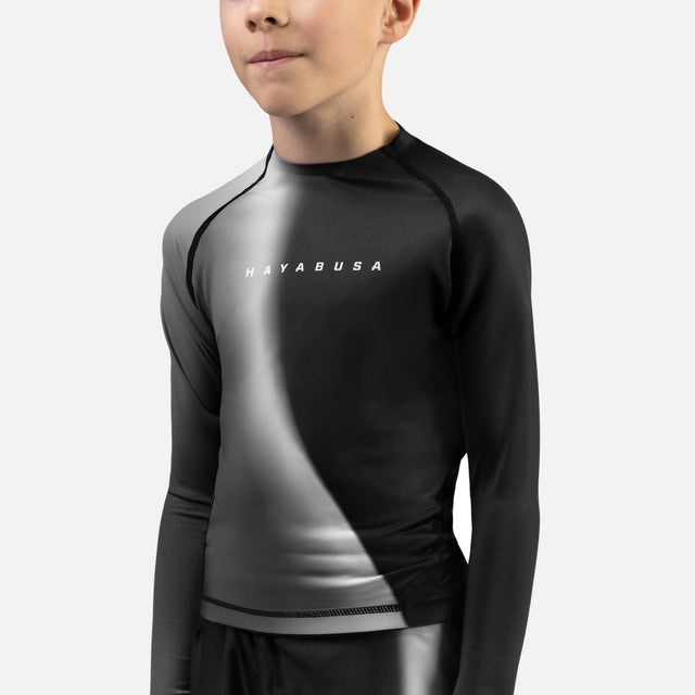 Hayabusa Rashguard Apex Nova Lange Mouwen Kinderen - Zwart