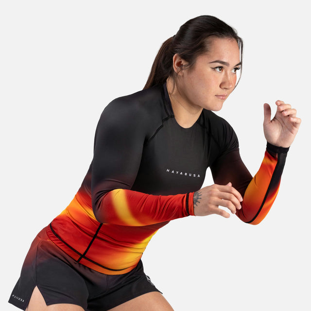 Hayabusa Rashguard Apex Nova Lange Mouwen Dames - Oranje