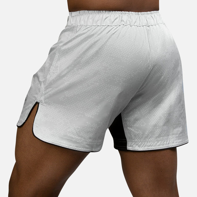 Hayabusa MMA Shorts Hex Mid-Thigh – White