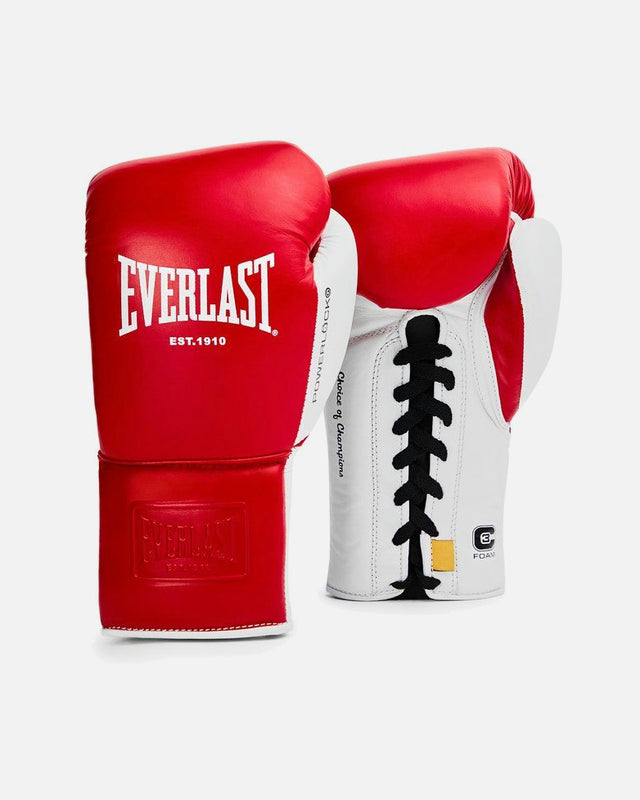 Rękawice bokserskie Everlast Powerlock OG Pro – Czerwone/Białe