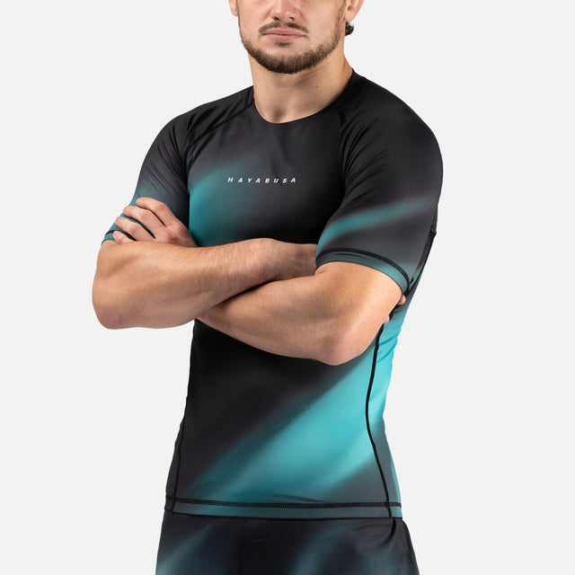 Hayabusa Rashguard Apex Nova Korte Mouwen - Turquoise