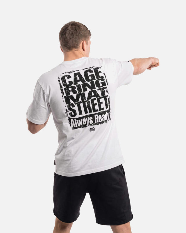 Phantom Athletics T-Shirt Cage Ring Mat Street - Wit
