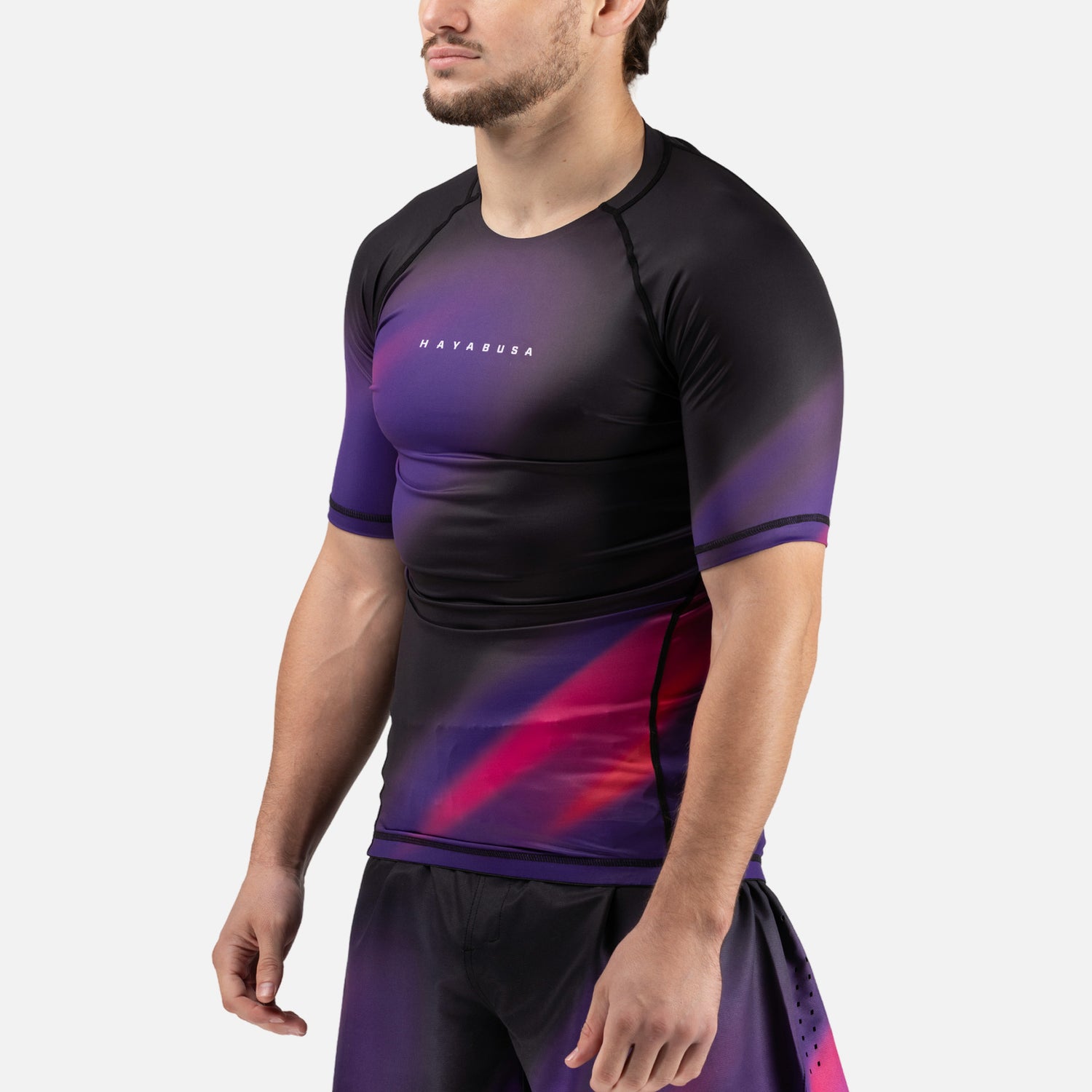 Hayabusa Rashguard Apex Nova Korte Mouwen - Paars