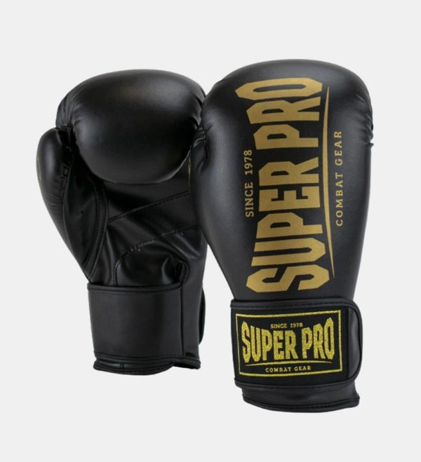 Super Pro Bokshandschoenen Champ - Zwart/Goud