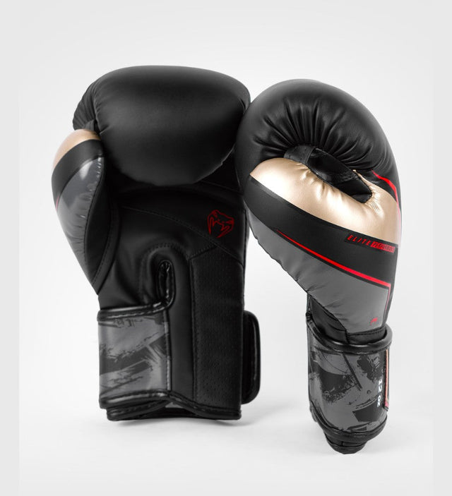 Venum Boxing gloves Elite Evo - Black/Gold/Red - Boxing gloves