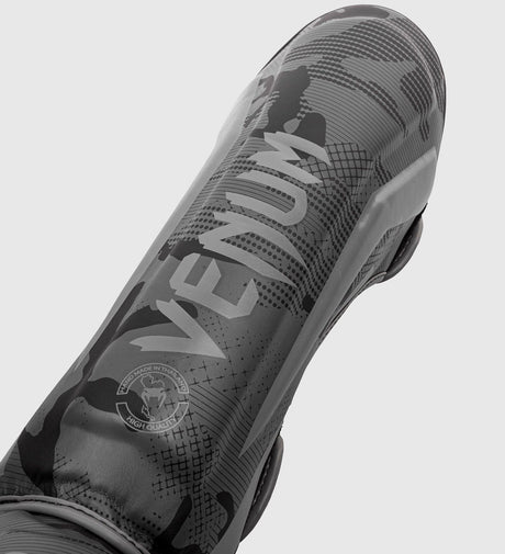 Paratibie da kickboxing Venum Elite – Camo Grigio – Paratibie