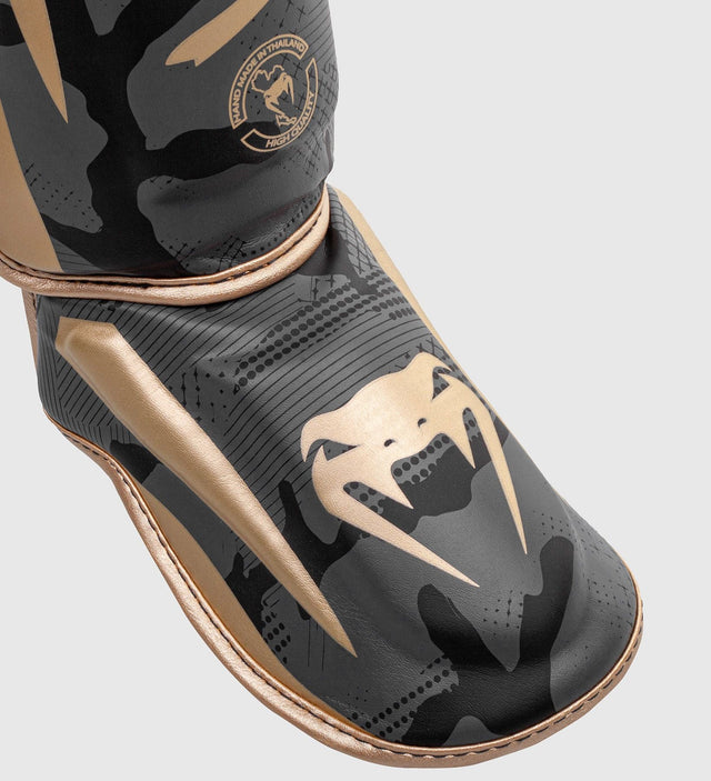 Venum Shin guards Elite – Camo Grey/Gold – Shin guards