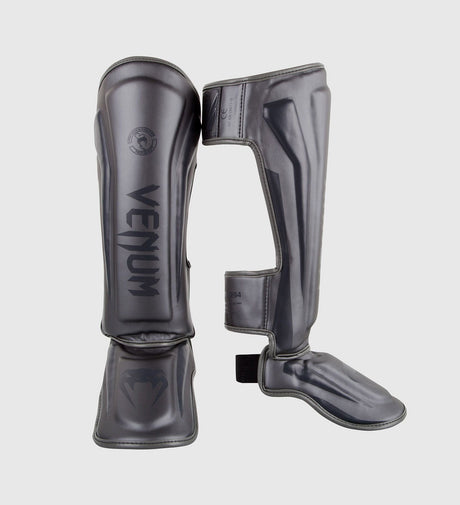 Venum Kickboks Scheenbeschermers Elite - Grijs - Scheenbeschermers