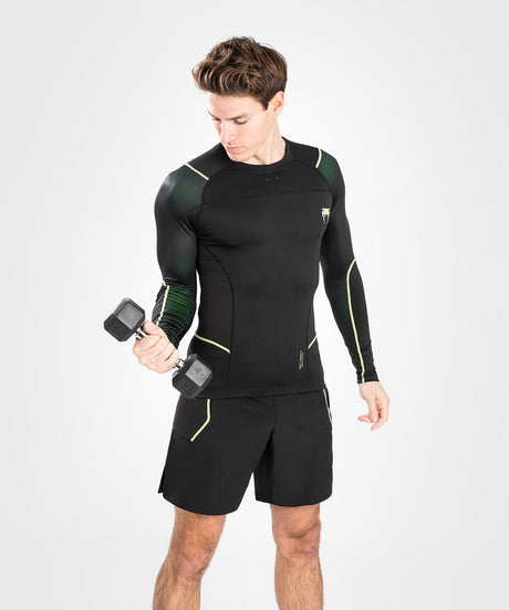 Venum Rashguard Fusion 2.0 Długie Rękawy – Czarny/Żółty – Rashguard