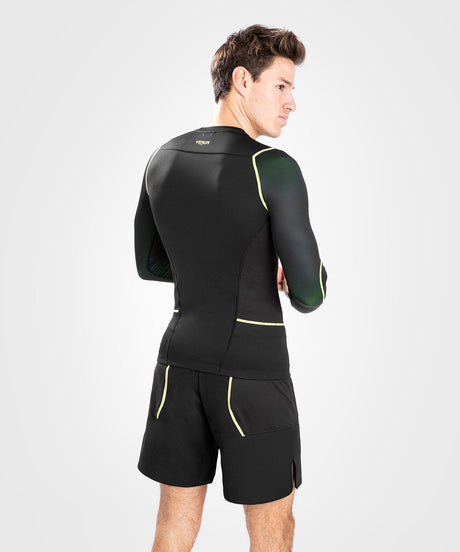 Venum Rashguard Fusion 2.0 Długie Rękawy – Czarny/Żółty – Rashguard