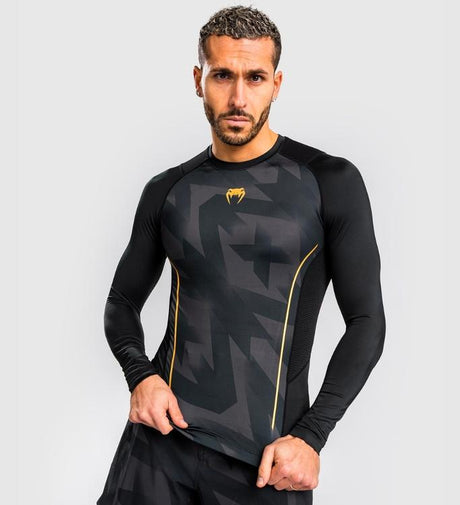 Rashguard Venum Razor Długie Rękawy – Czarny/Złoty – Rashguard